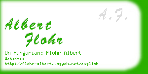 albert flohr business card